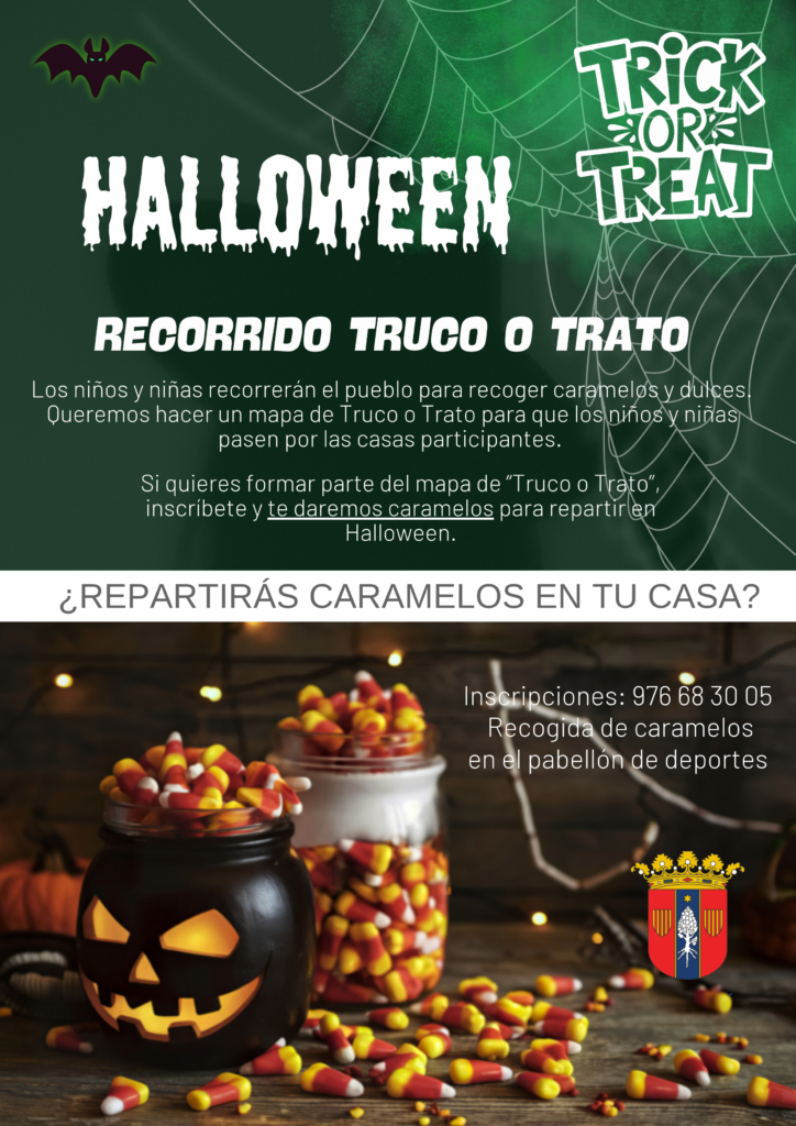 Halloween. Inscripciones Truco o Trato